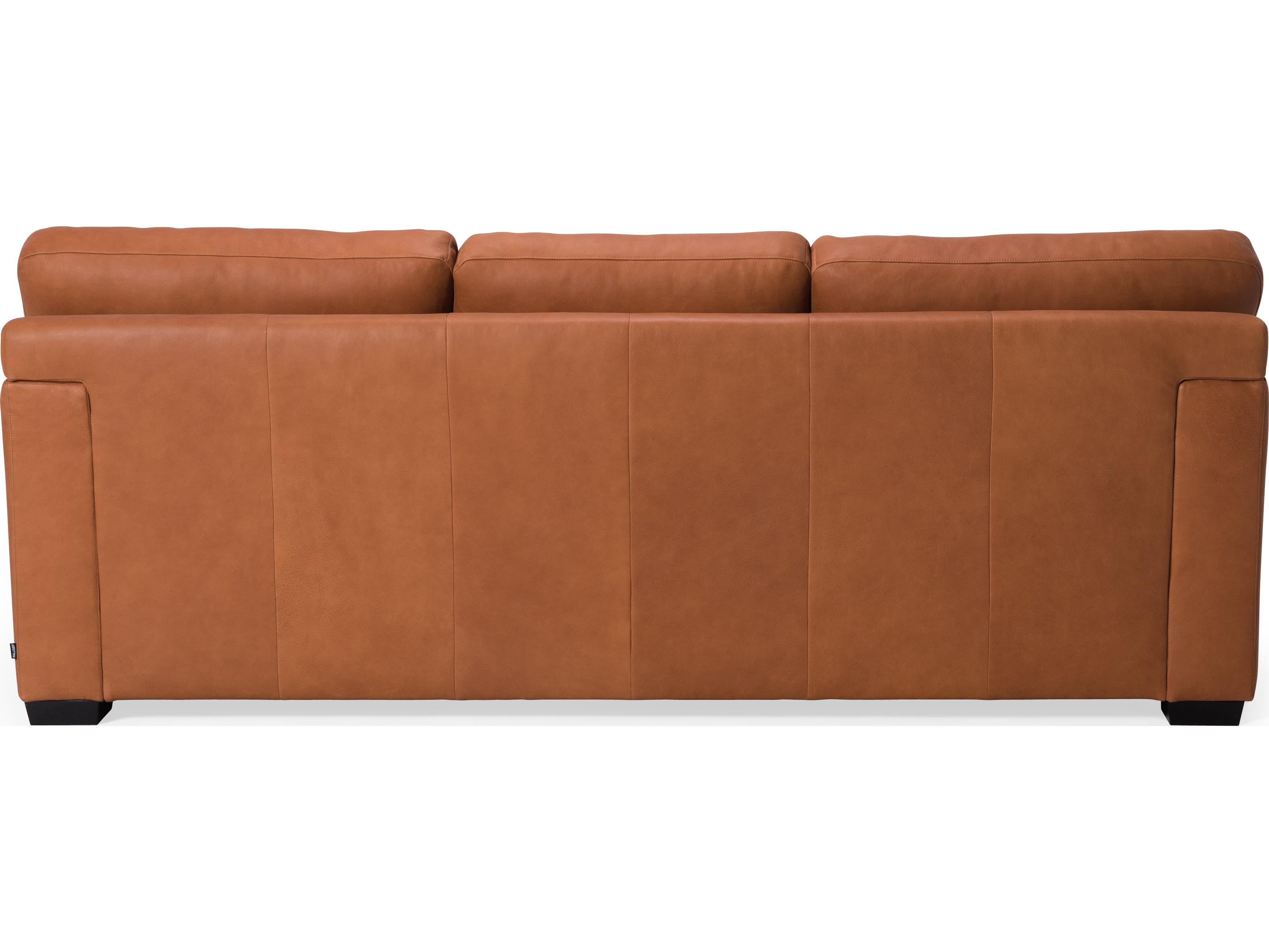 Palliser Madison Track Arm Leather Upholstery Stationary Sofa