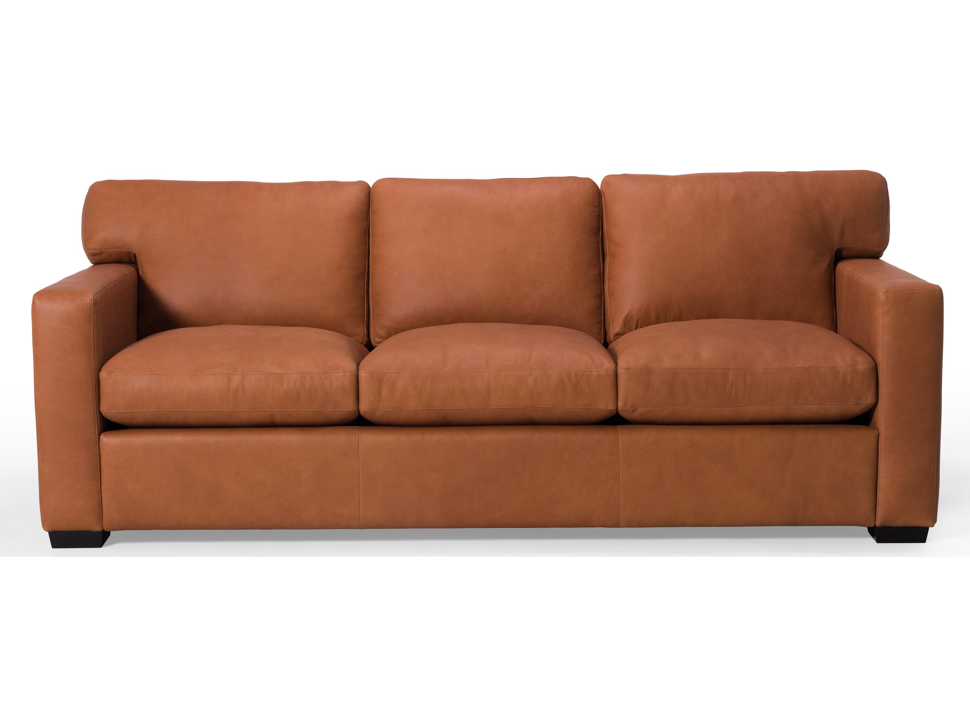 Palliser Madison Track Arm Leather Upholstery Stationary Sofa