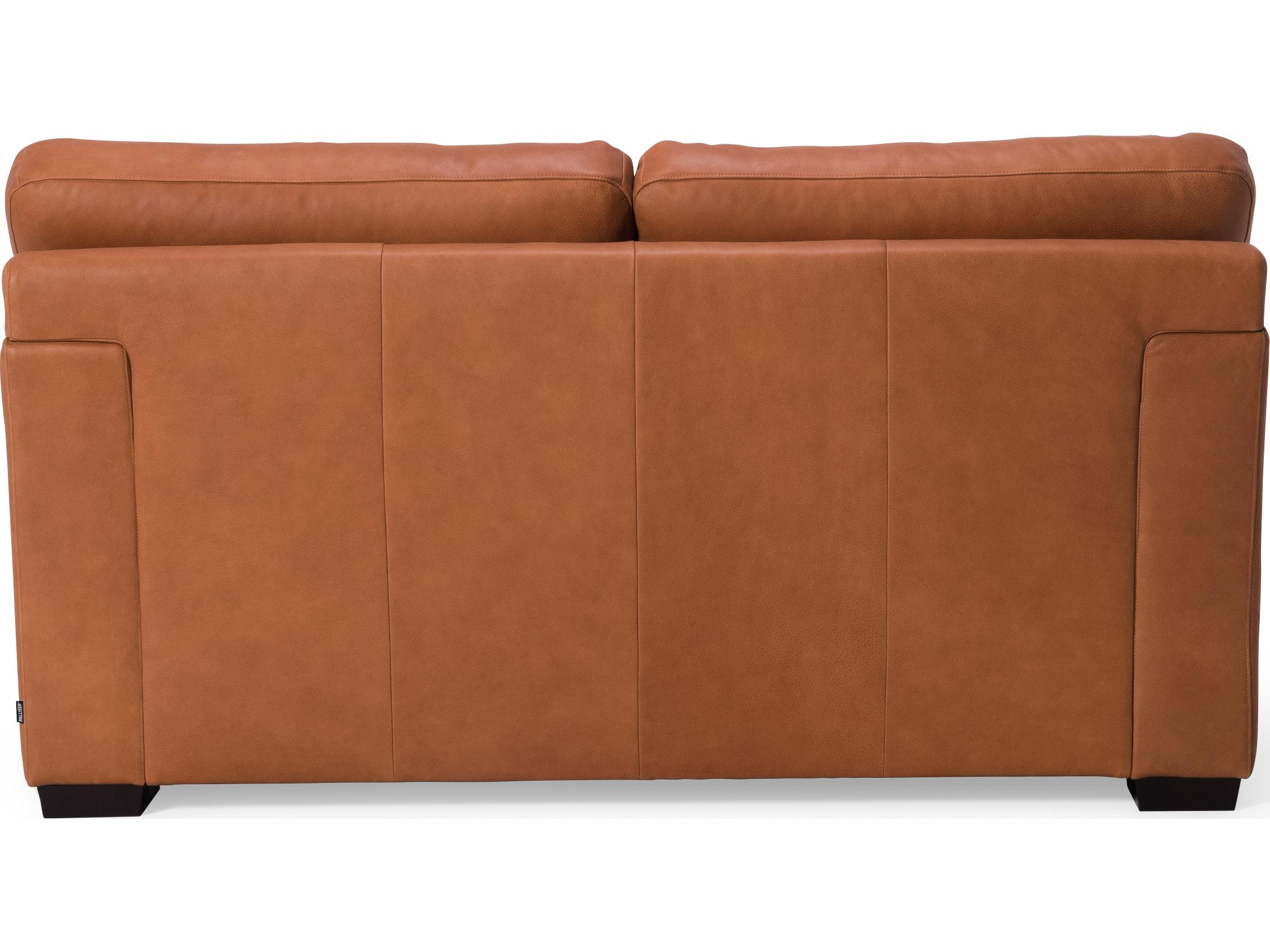 Palliser Madison Track Arm Leather Upholstery Stationary Loveseat