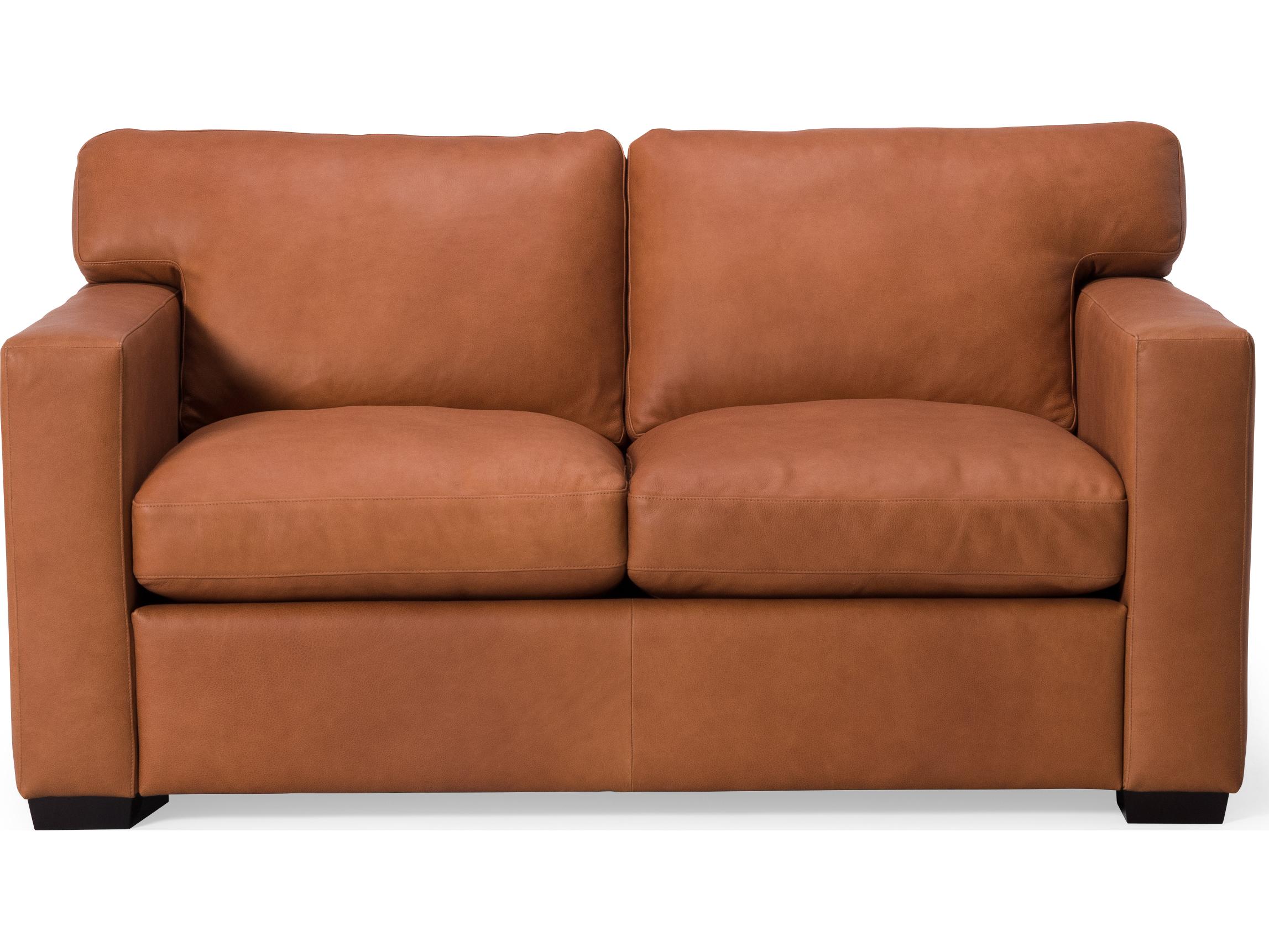 Palliser Madison Track Arm Leather Upholstery Stationary Loveseat