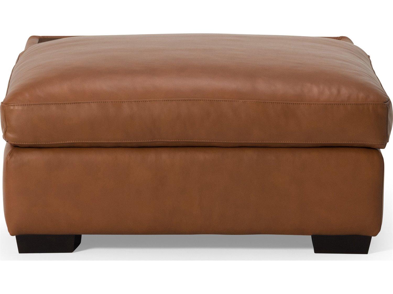 Palliser Madison Track Arm Leather Upholstery Storage Ottoman with 12" Table