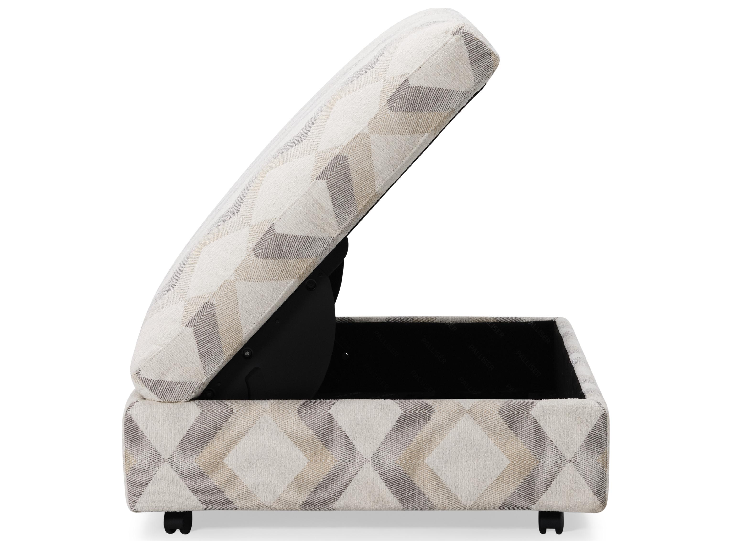 Palliser Madison Track Arm Leather Upholstery Storage Ottoman