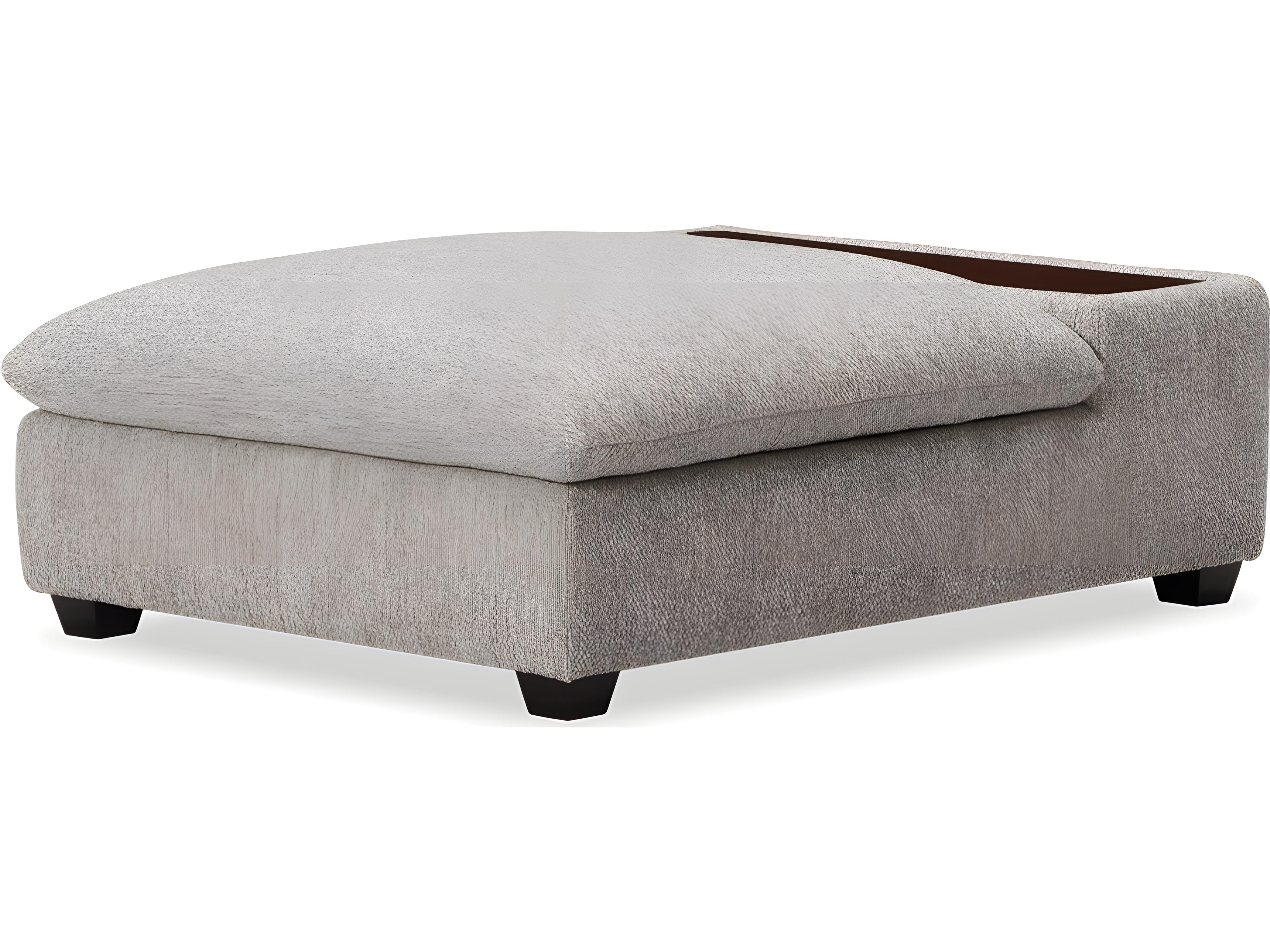 Palliser Laguna Leather Upholstery Storage Ottoman with 12" Table