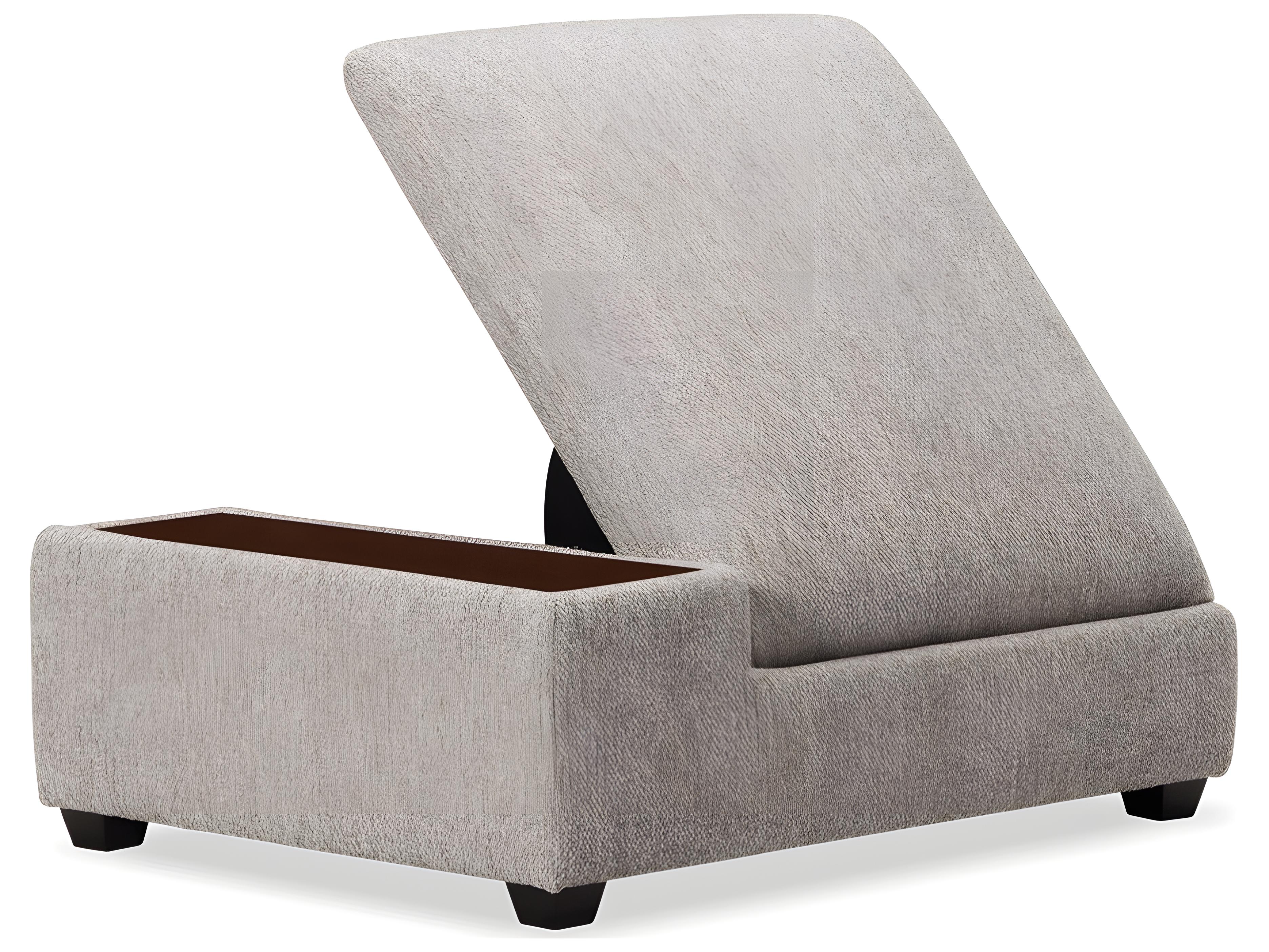 Palliser Laguna Leather Upholstery Storage Ottoman with 12" Table