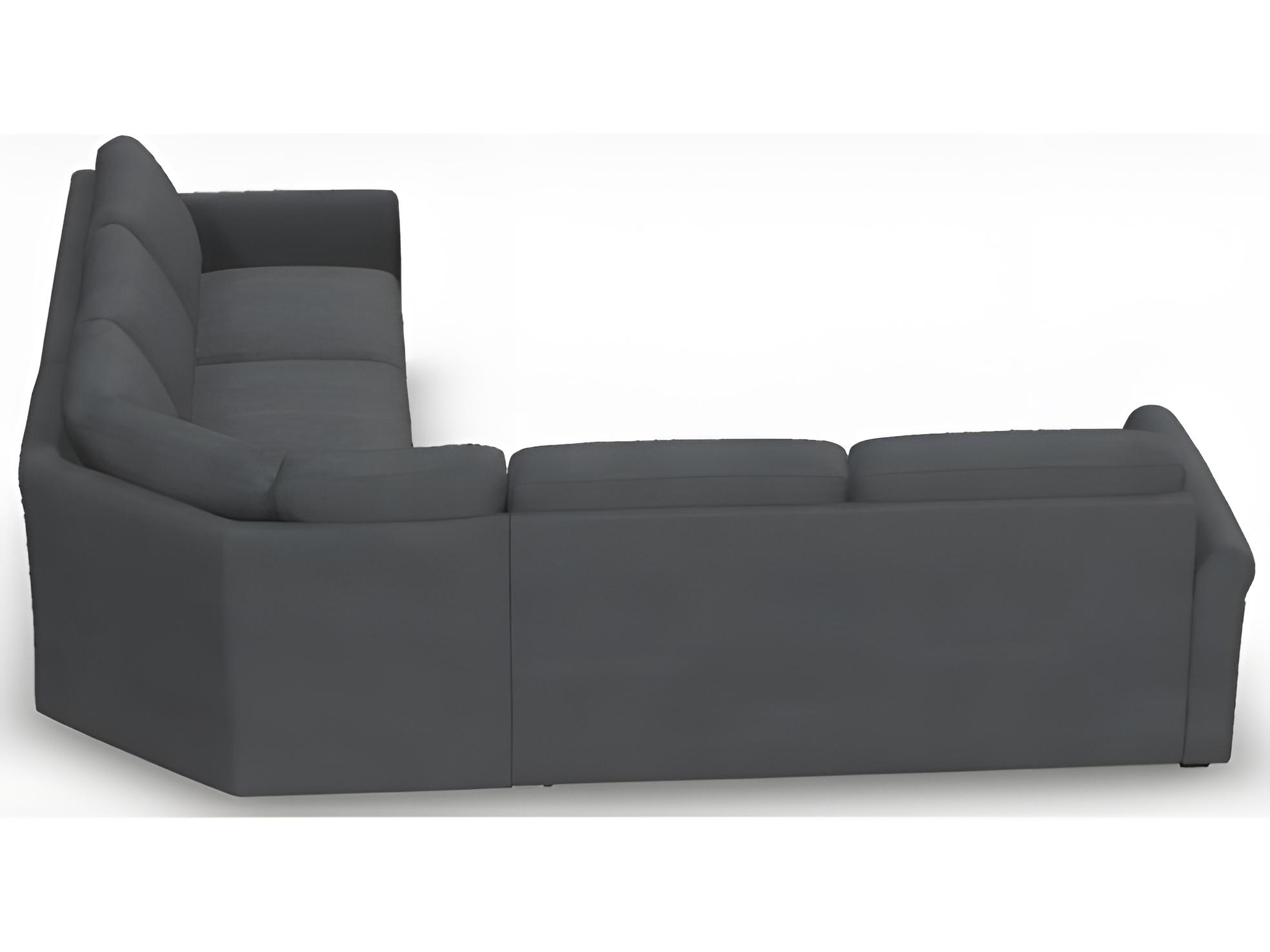 Palliser Madison Roll Arm Leather Upholstery Sectional Sofa