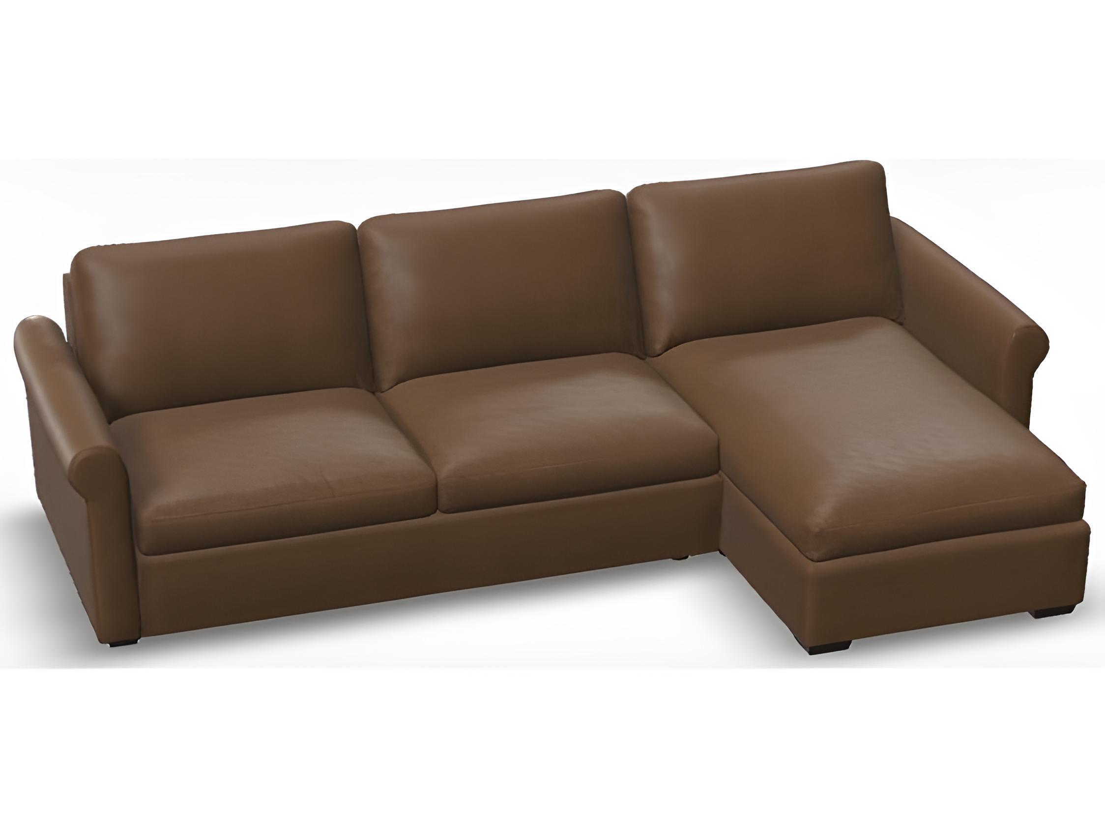 Palliser Madison Roll Arm Leather Upholstery Sectional Sofa
