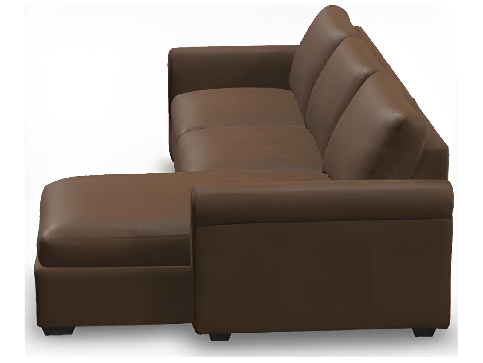 Palliser Madison Roll Arm Leather Upholstery Sectional Sofa