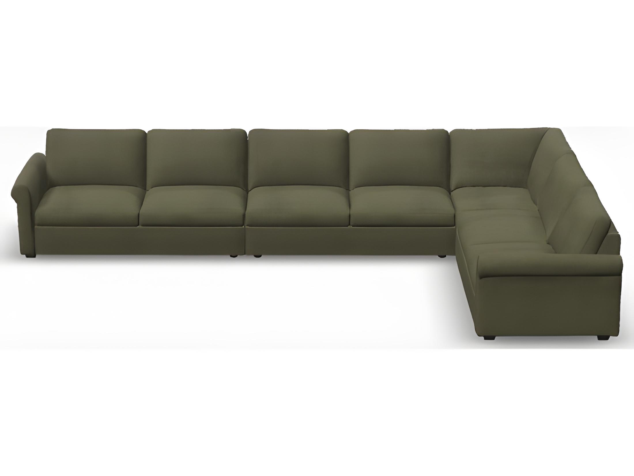 Palliser Madison Roll Arm Leather Upholstery Sectional Sofa