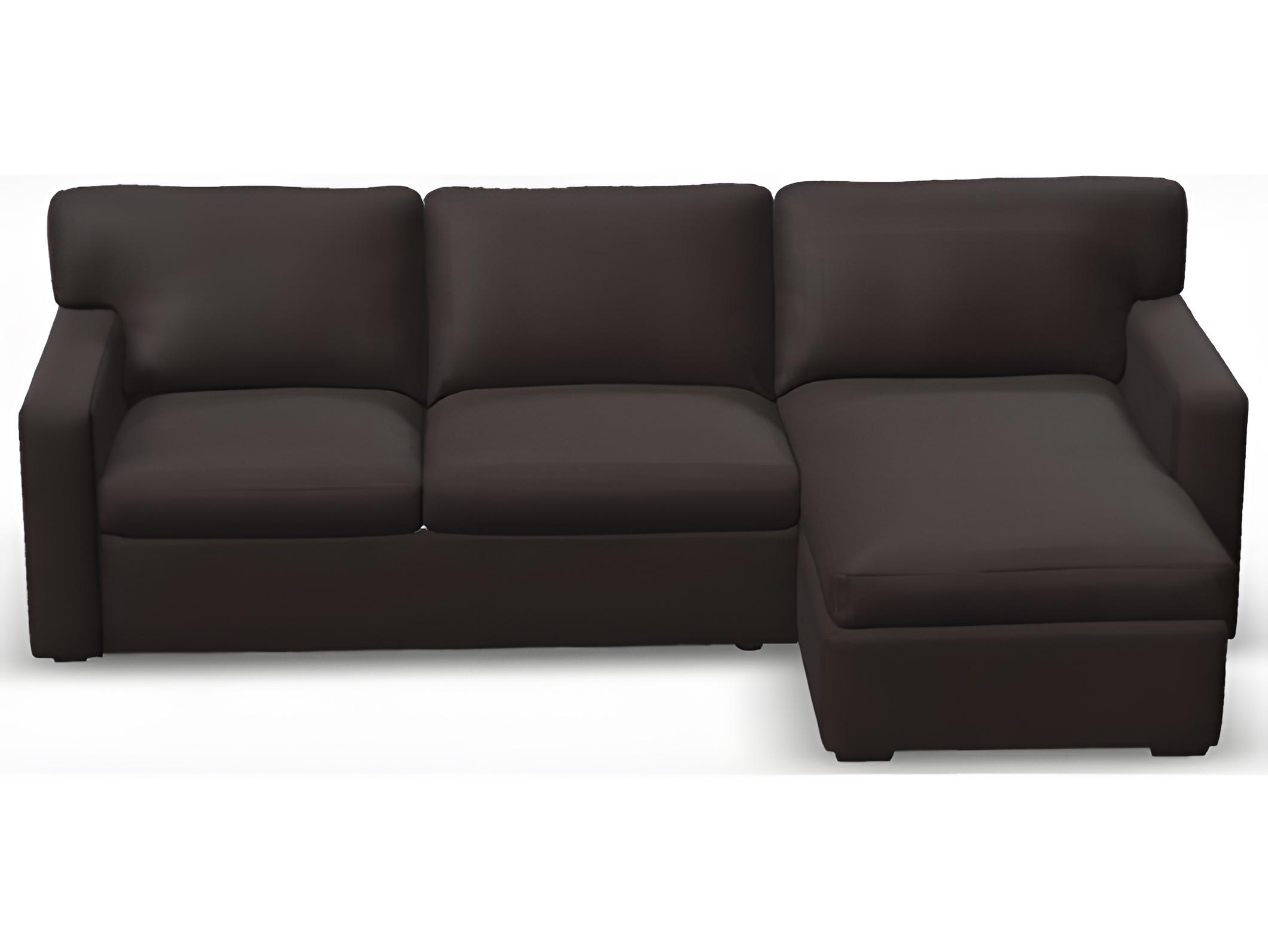 Palliser Madison Sleep Track Arm Leather Upholstery White Upholstered Sectional Sofa