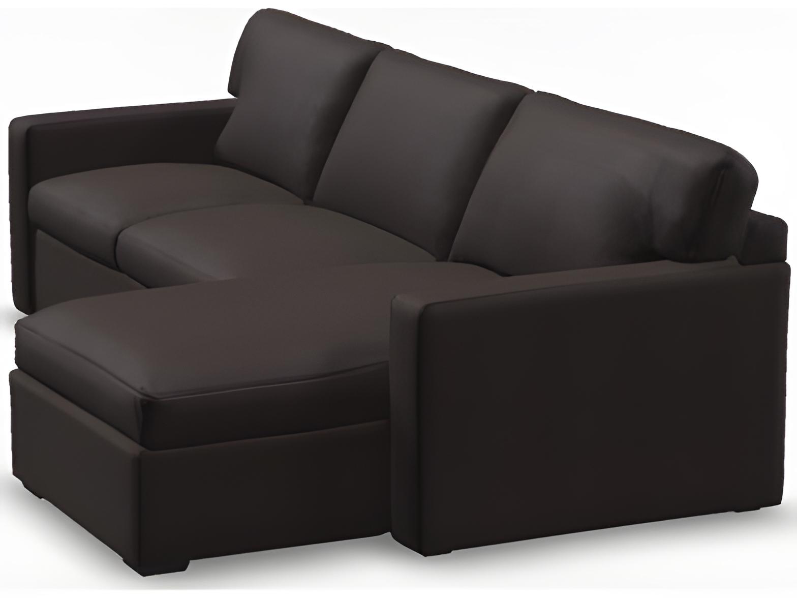 Palliser Madison Sleep Track Arm Leather Upholstery White Upholstered Sectional Sofa