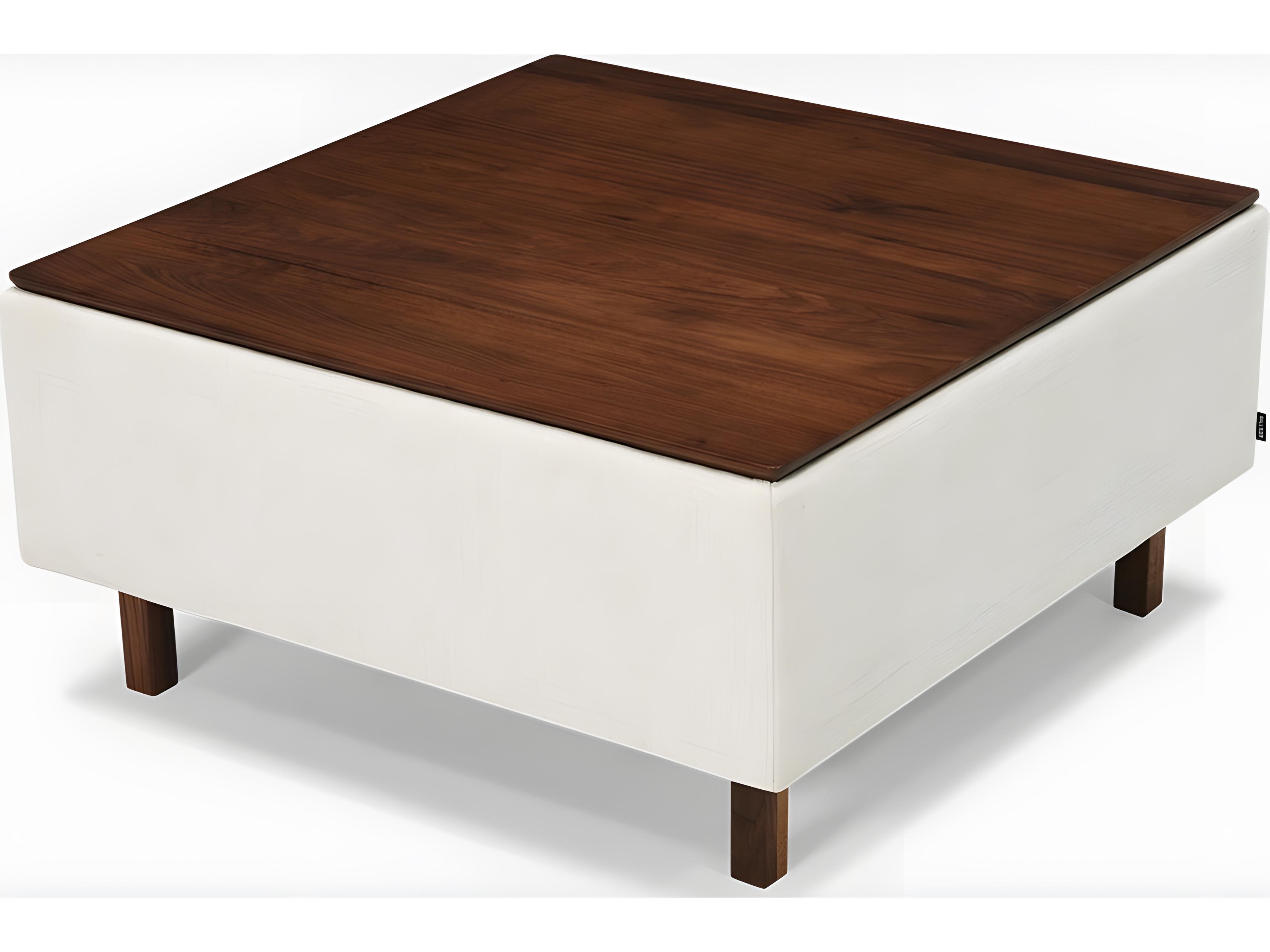 Palliser Brookes Leather Upholstery Table Top Ottoman (No Storage)