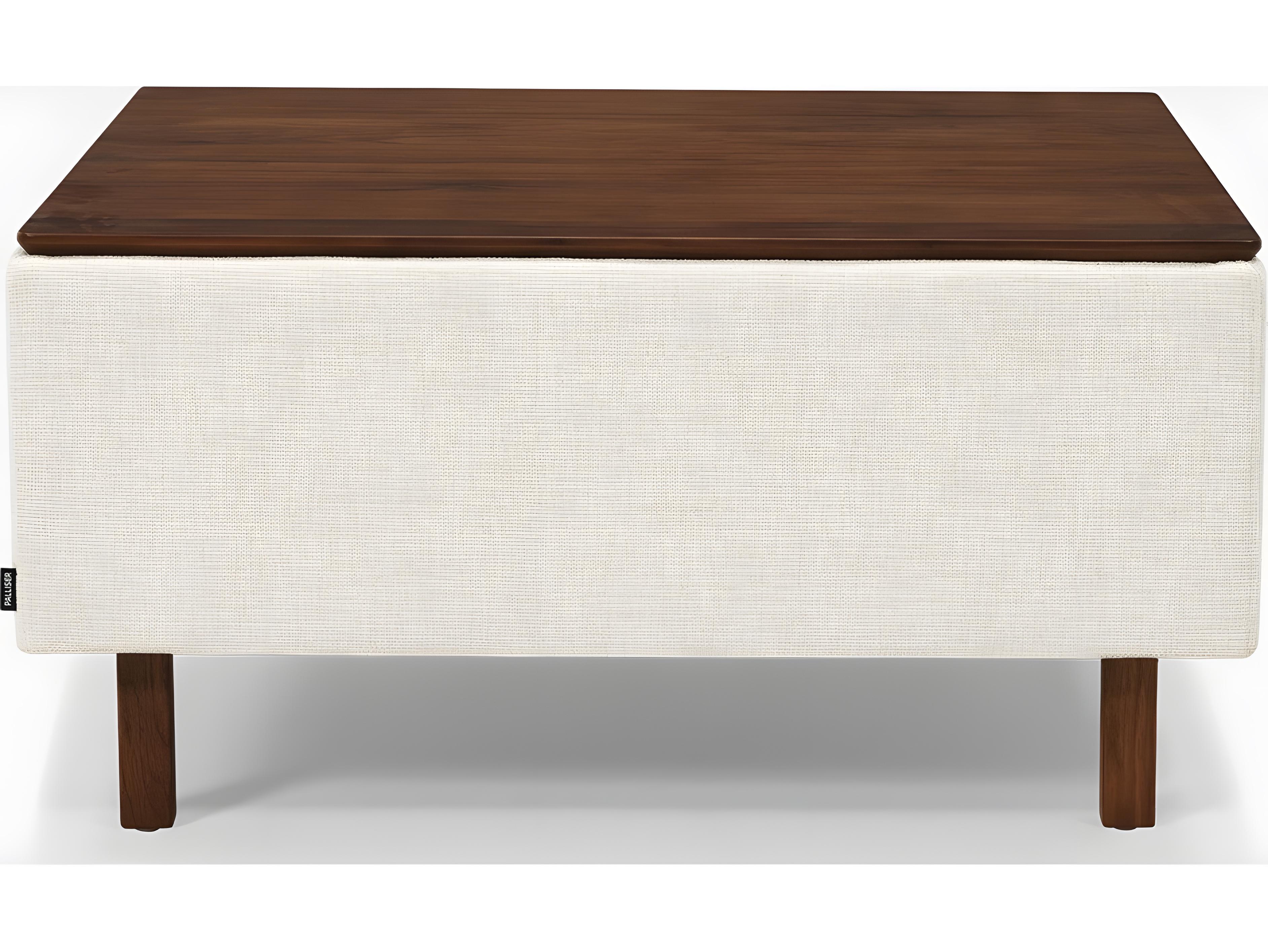 Palliser Brookes Leather Upholstery Table Top Ottoman (No Storage)