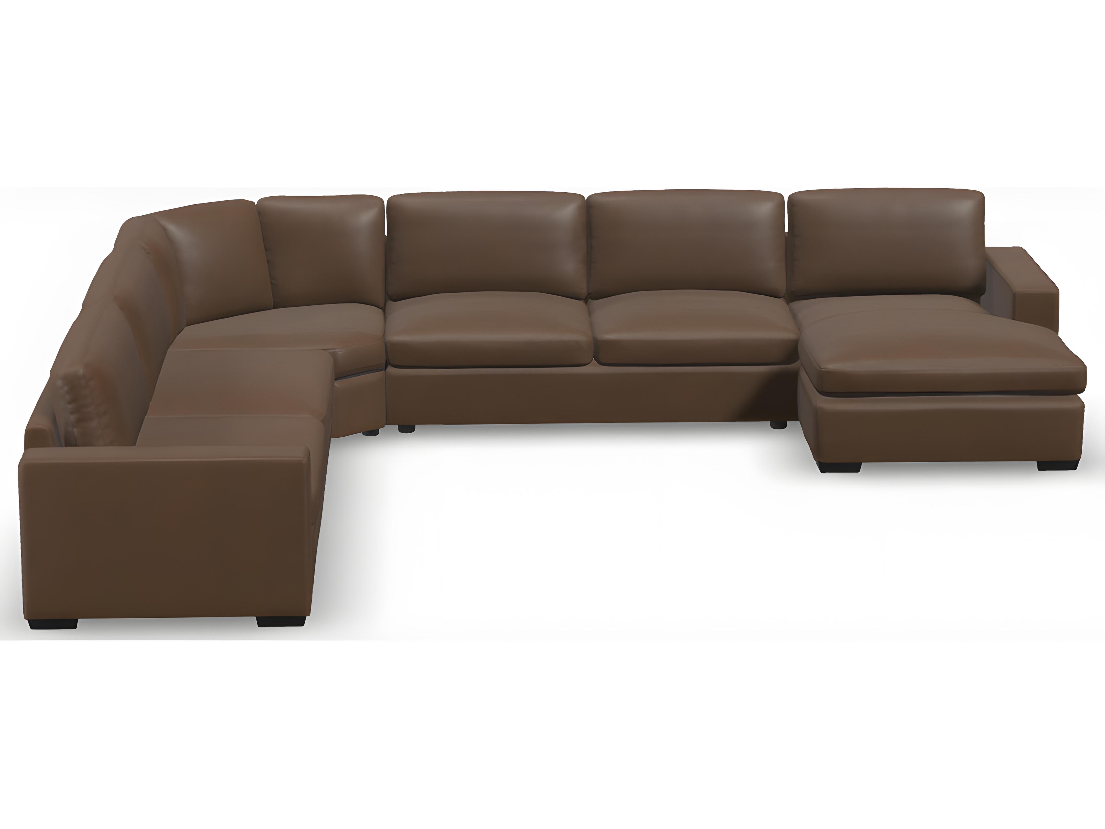 Palliser Ensemble Track Arm Leather Upholstery Upholstered Sectional Sofa