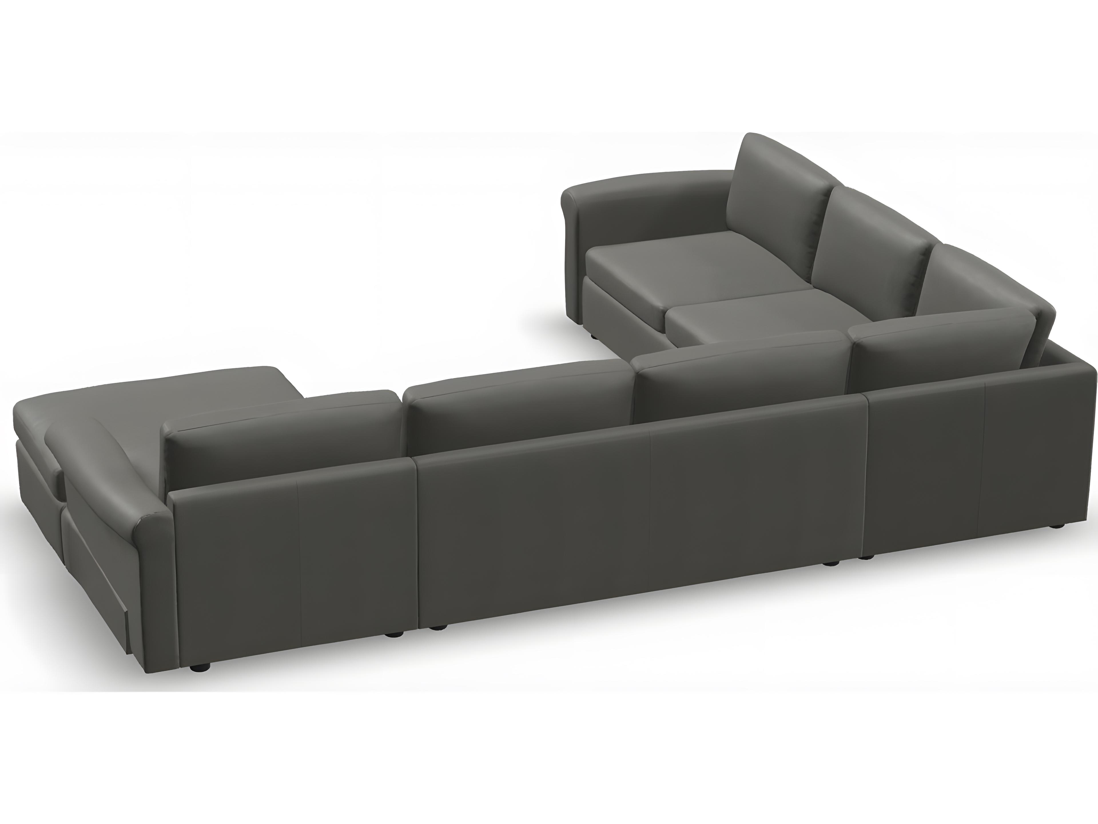 Palliser Ensemble Max Roll Arm Leather Upholstery Upholstered Sectional Sofa