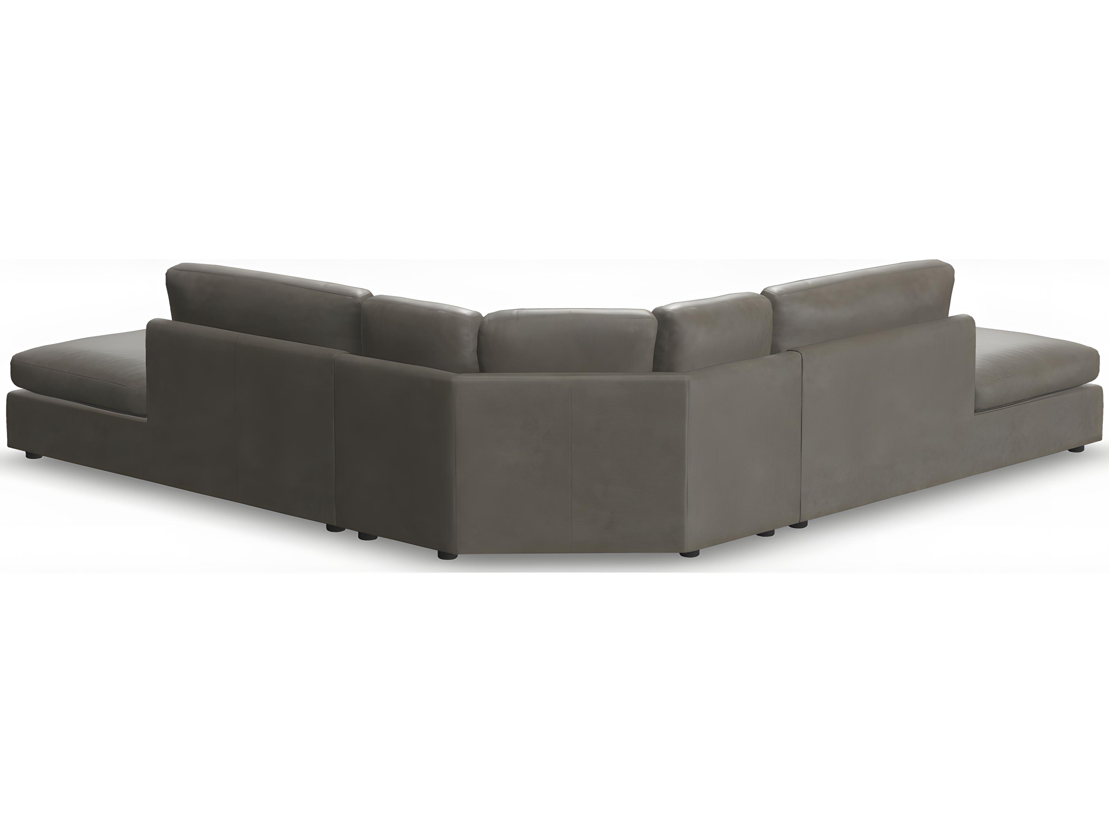 Palliser Ensemble Roll Arm Leather Upholstery Sectional Sofa