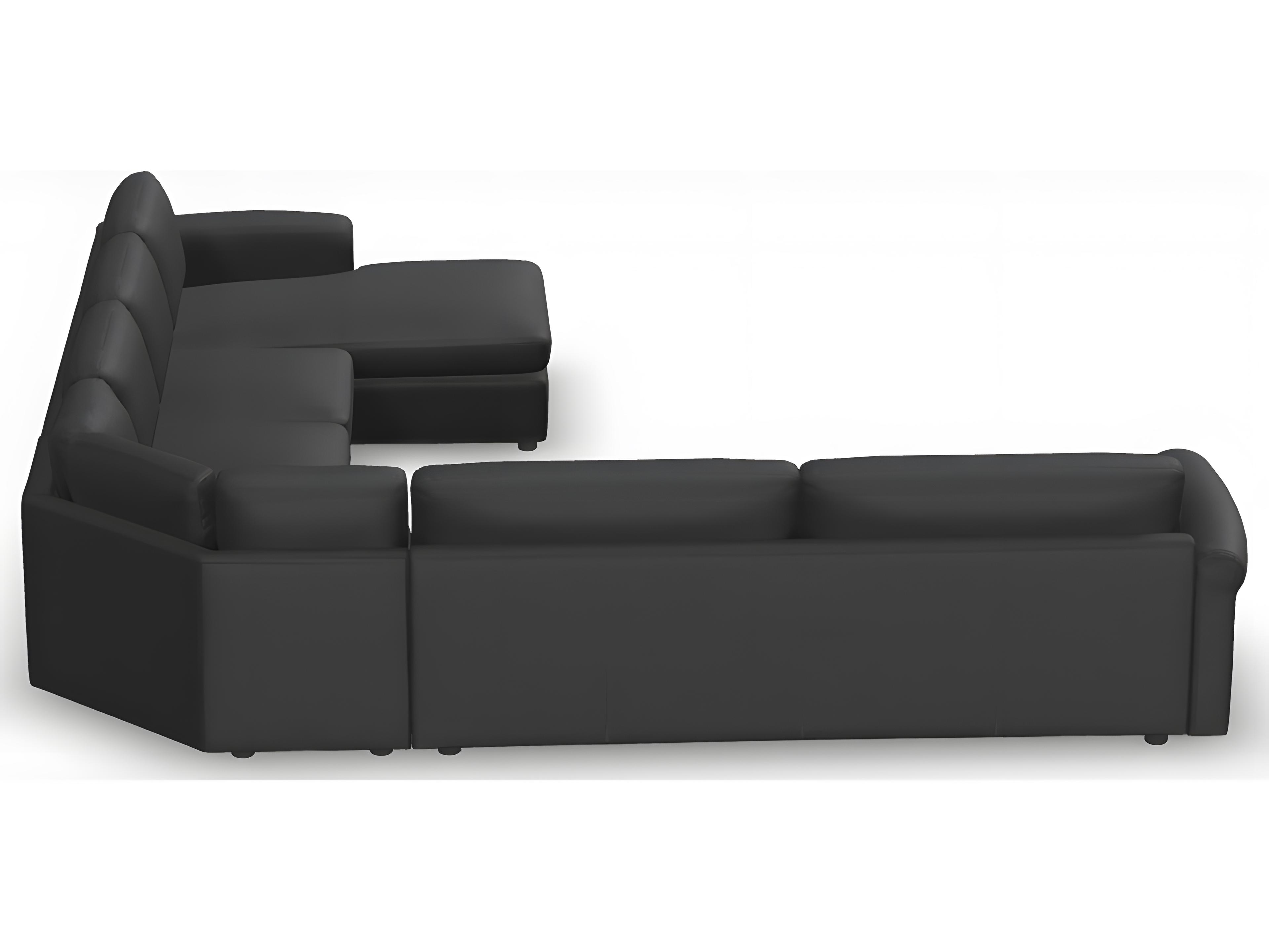 Palliser Ensemble Roll Arm Leather Upholstery Sectional Sofa