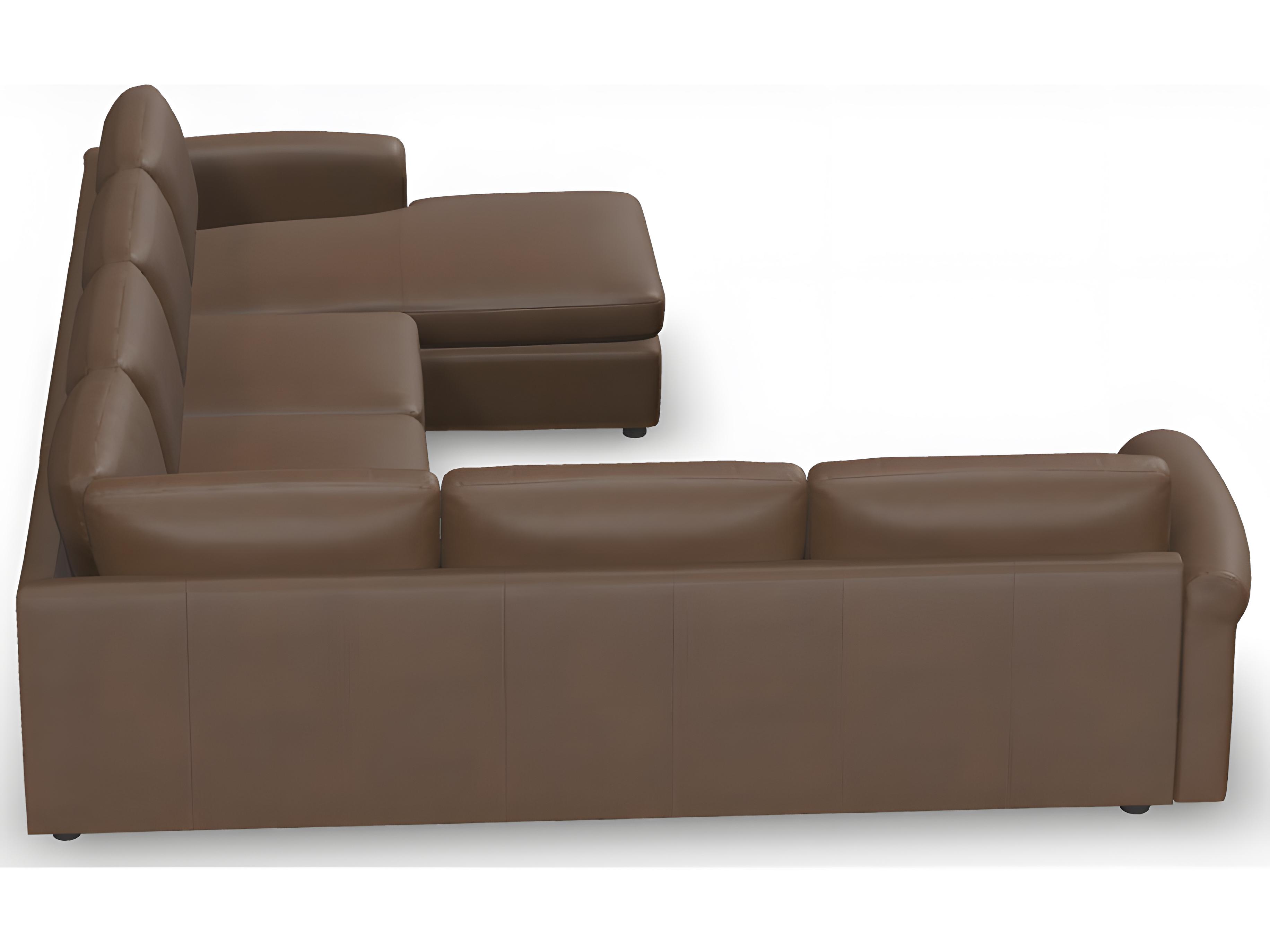 Palliser Ensemble Roll Arm Leather Upholstery Sectional Sofa