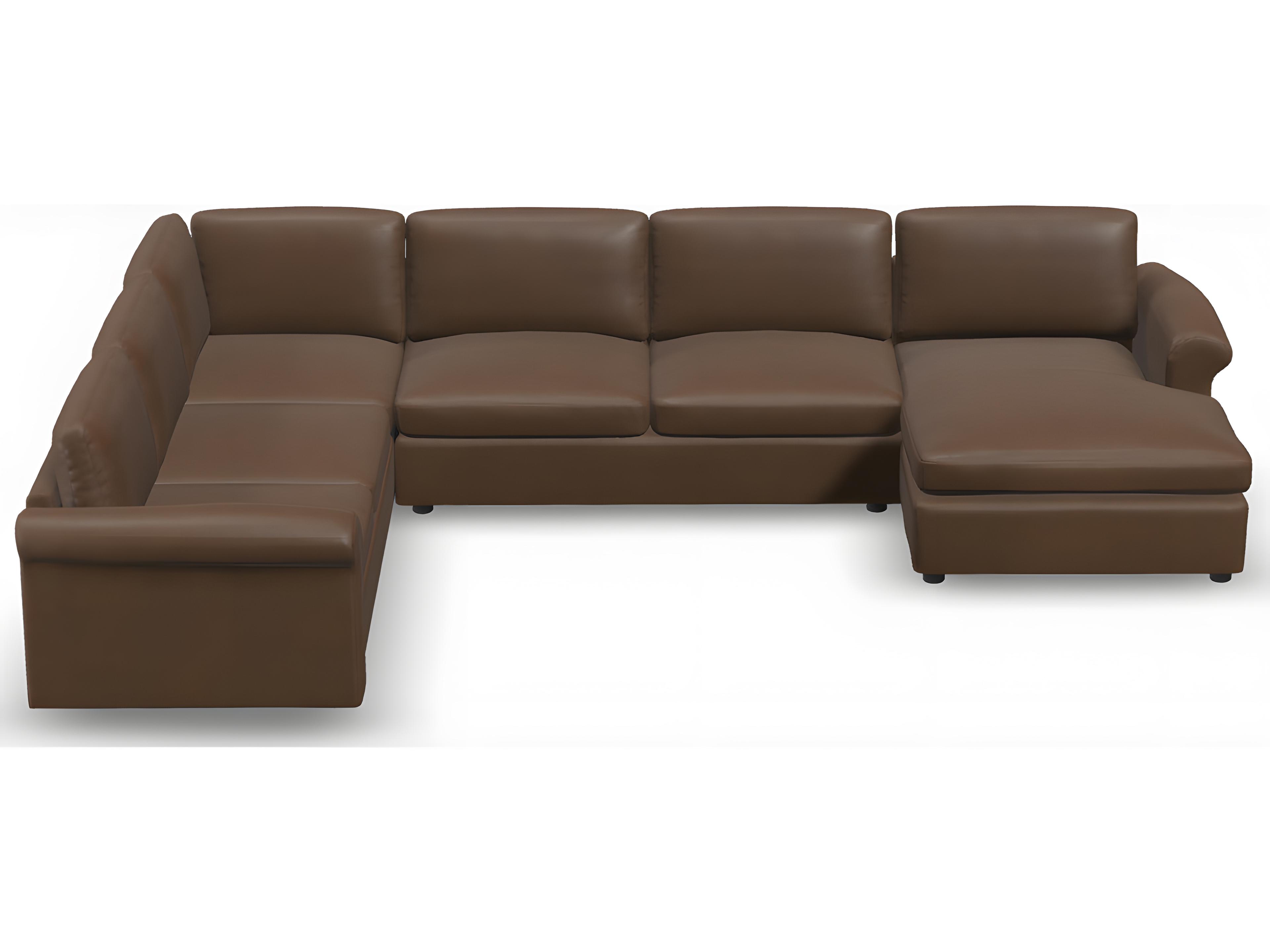 Palliser Ensemble Roll Arm Leather Upholstery Sectional Sofa
