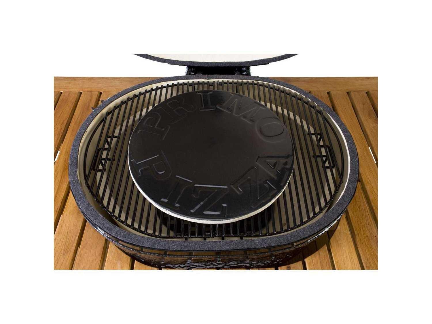 Primo 15'' Glazed Ceramic Baking Stone for Oval XL 400 | Oval LG 300 | Kamado