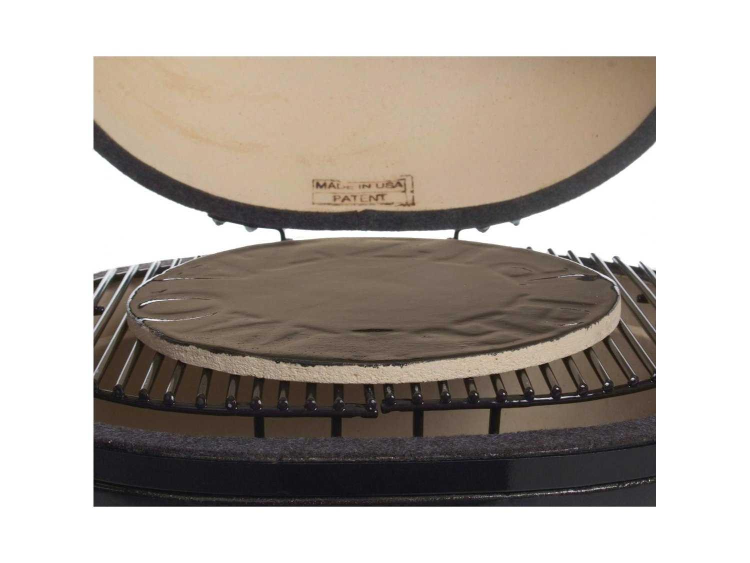 Primo 15'' Glazed Ceramic Baking Stone for Oval XL 400 | Oval LG 300 | Kamado