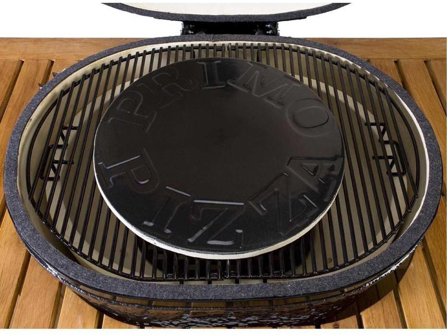 Primo 12'' Glazed Ceramic Baking Stone for Oval XL 400 | Oval LG 300 | Oval JR 200 | Kamado