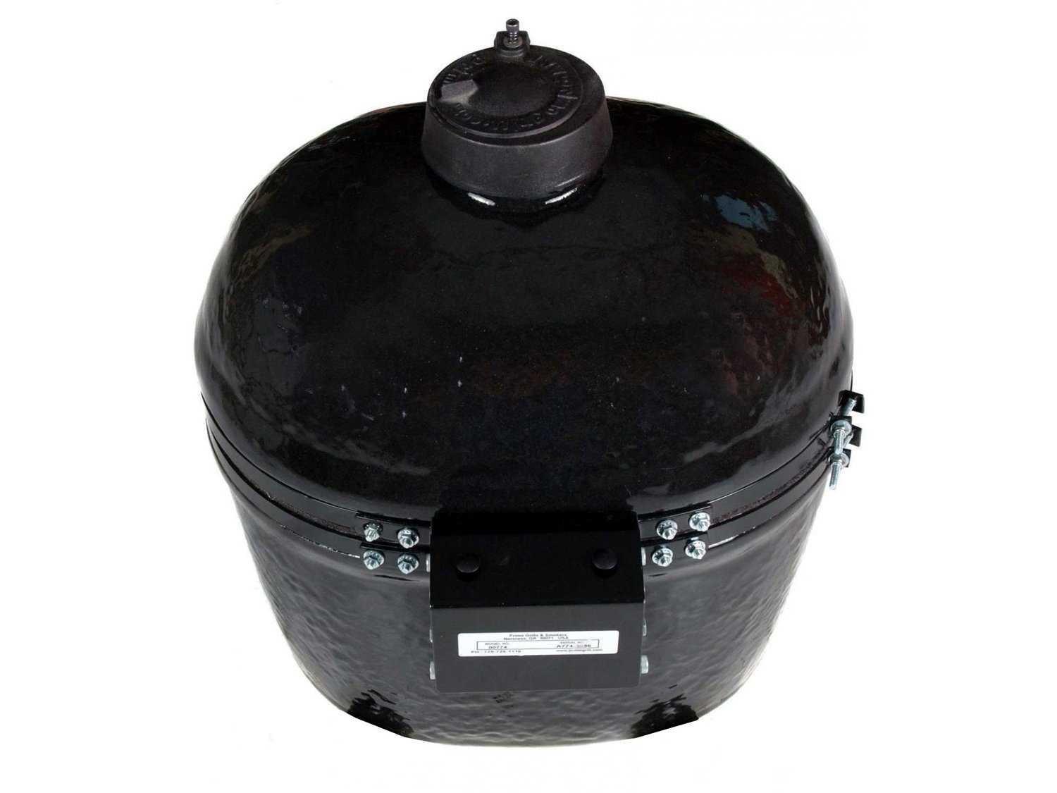 Primo Ceramic Oval Junior Charcoal Grill Smoker with Stainless Steel Grates