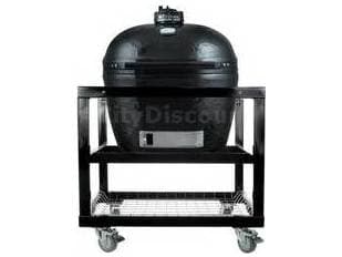 Primo Oval Junior Charcoal Grill with Stainless Steel Cart