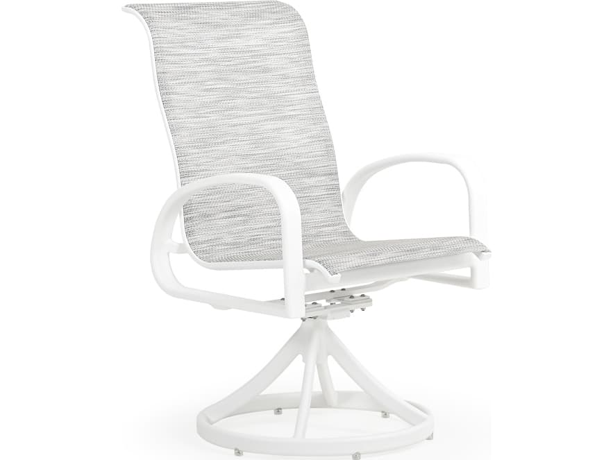 Watermark Living Sandoval Aluminum Sling Swivel Rocker Outdoor Patio Dining Arm Chair