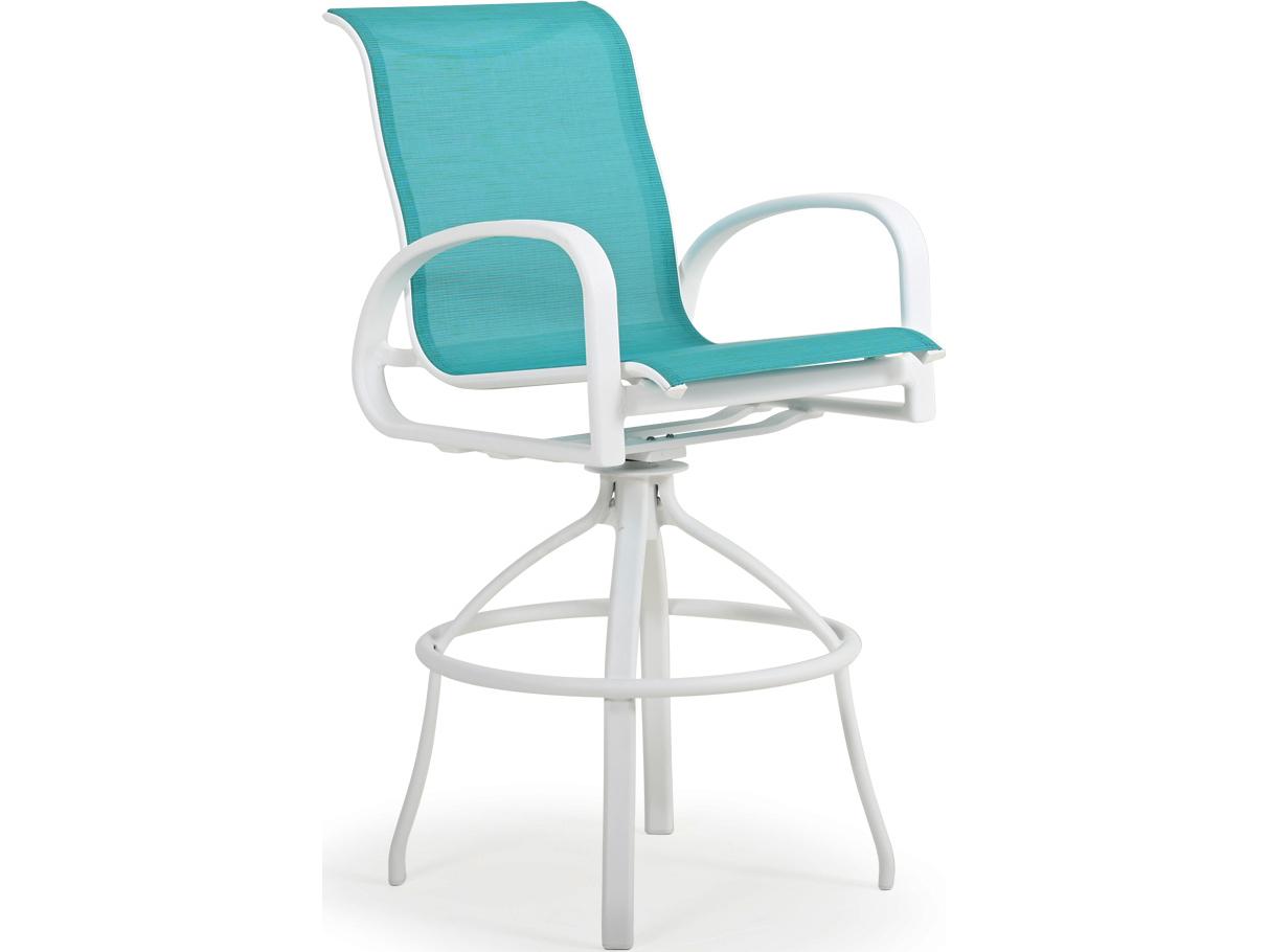 Watermark Living Sandoval Aluminum Sling Swivel Patio Bar Stool