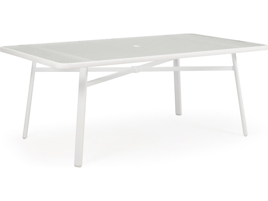 Palm Springs Rattan Sandoval Aluminum Rectangle Dining Table Base