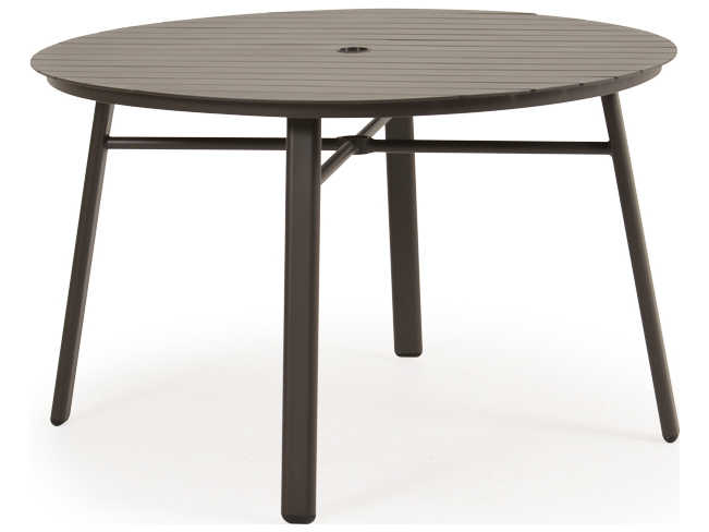 Watermark Living Sandoval Aluminum Round Slat Top with Umbrella Hole