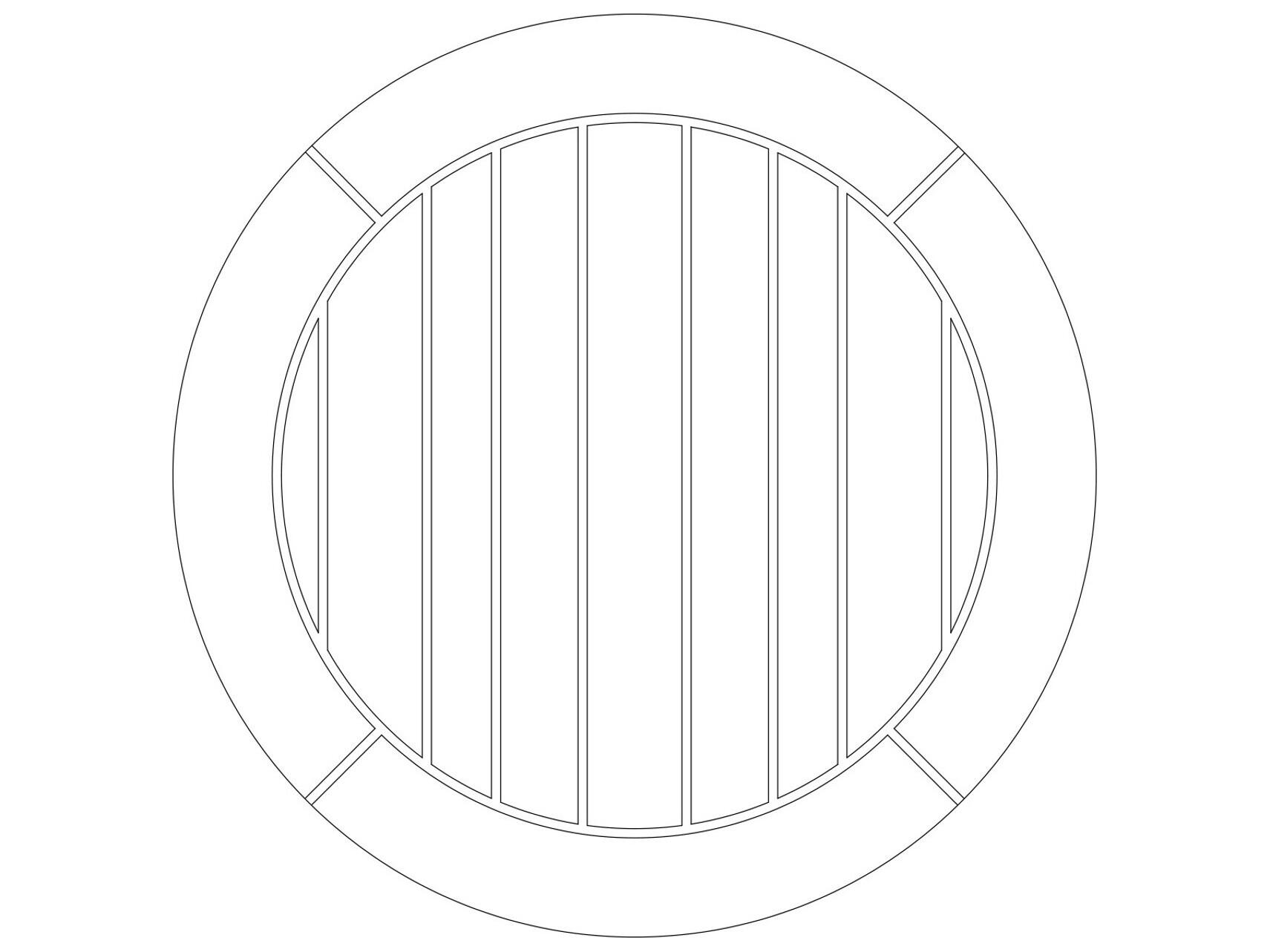 Watermark Living Sandoval Faux Wood Round Table Top