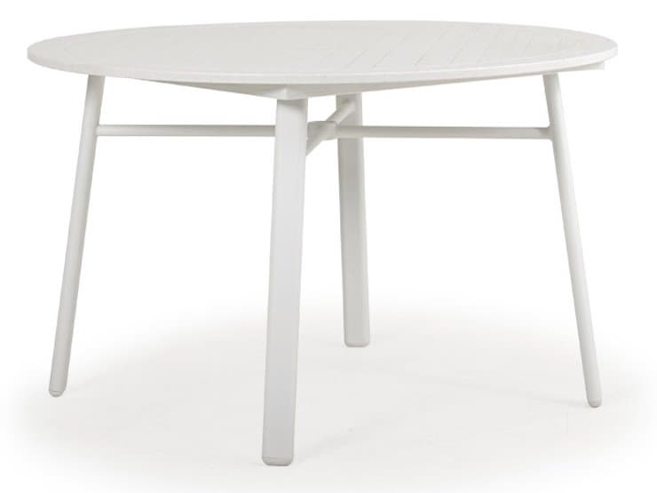 Watermark Living Sandoval Faux Wood Round Table Top with Umbrella Hole