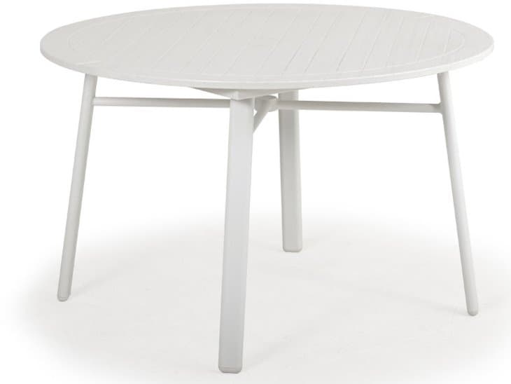 Watermark Living Sandoval Faux Wood Round Table Top with Umbrella Hole