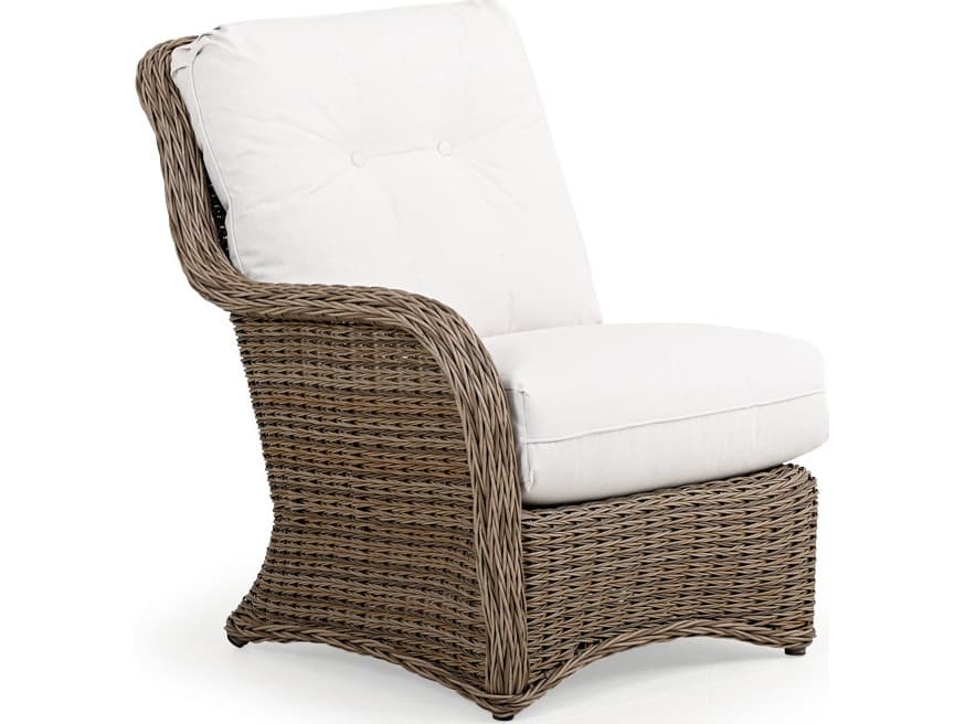 Watermark Living Riverside Wicker Left Arm Facing Outdoor Lounge Chair