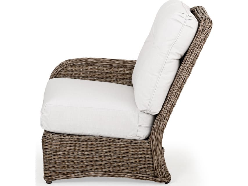 Watermark Living Riverside Wicker Left Arm Facing Outdoor Lounge Chair