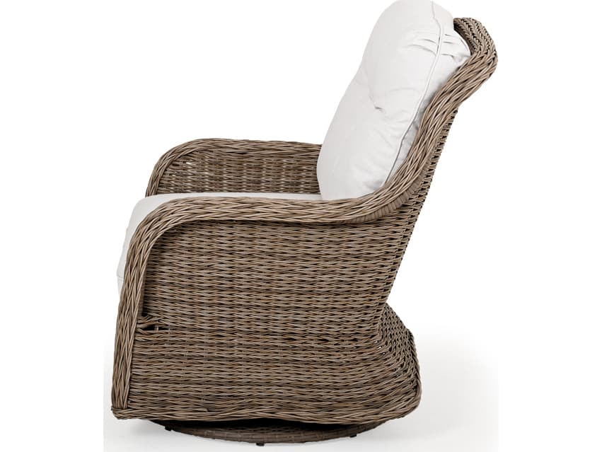Watermark Living Riverside Wicker Swivel Glider Outdoor Lounge Chair