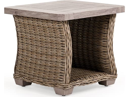Watermark Living Riverside Wicker Square Patio End Table