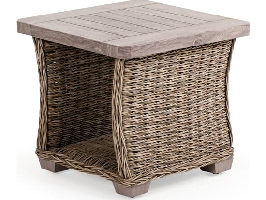 Watermark Living Riverside Wicker Square Patio End Table