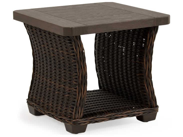 Watermark Living Riverside Wicker Square Patio End Table