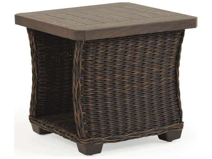 Watermark Living Riverside Wicker Square Patio End Table
