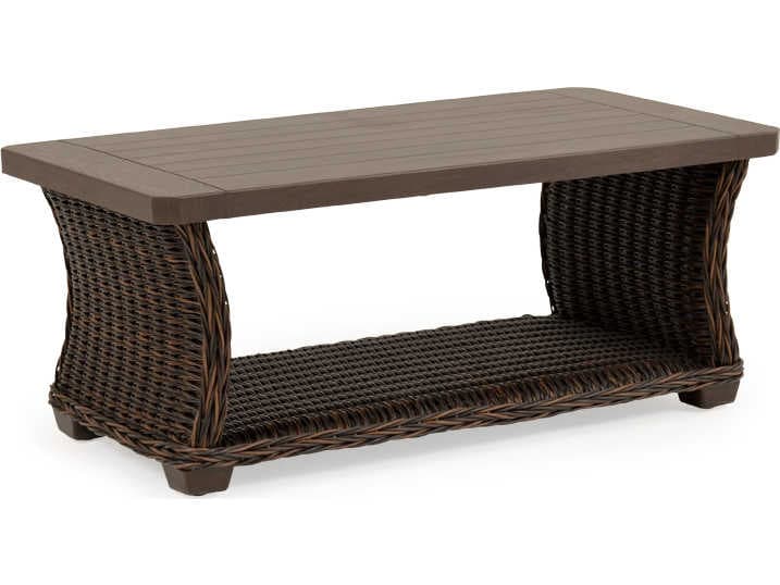 Watermark Living Riverside Wicker Rectangular Patio Coffee Table
