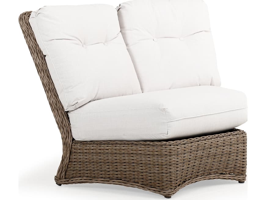 Watermark Living Riverside Wicker 45 Degree Corner Patio Lounge Chair