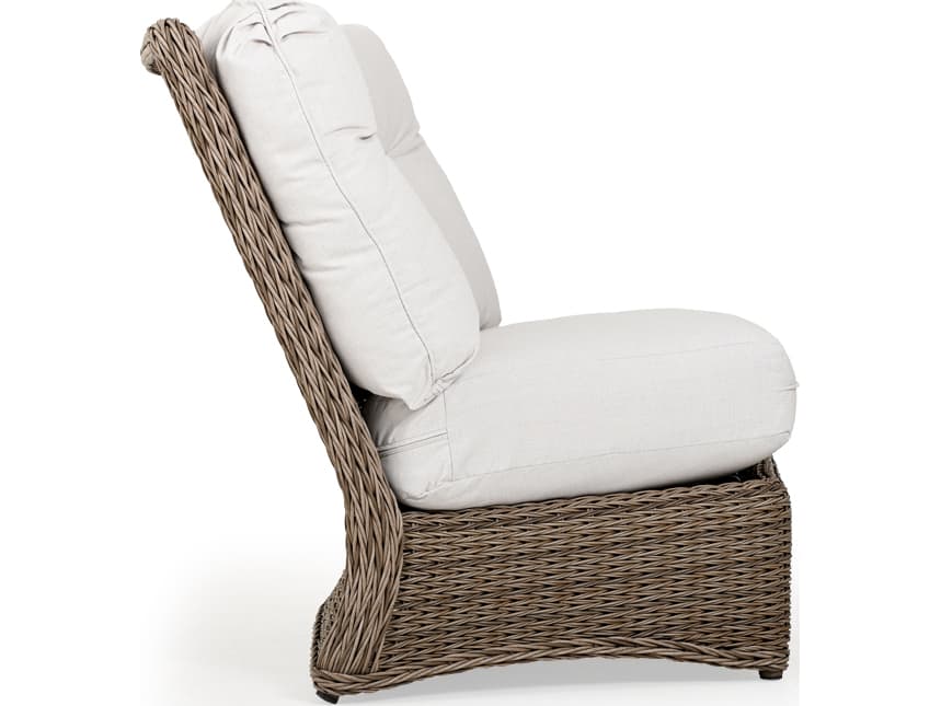Watermark Living Riverside Wicker 45 Degree Corner Patio Lounge Chair