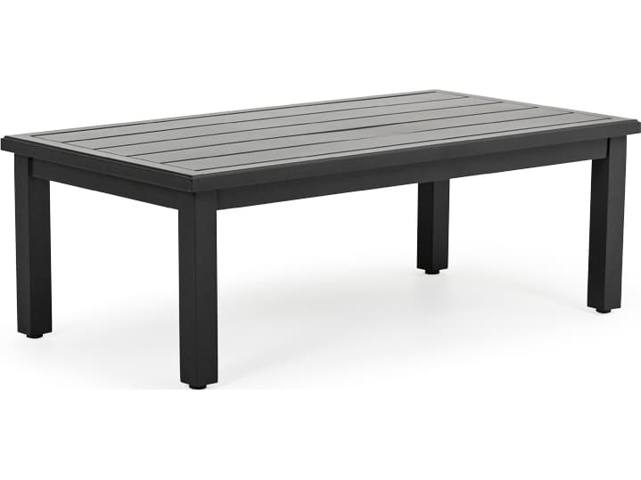 Watermark Living Santorini Aluminum Faux Marble Rectangular Patio Coffee Table