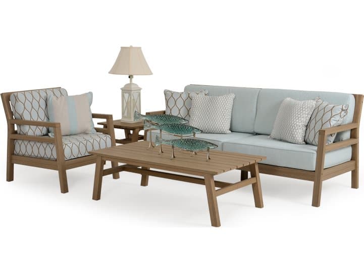 Watermark Living Miramar Teak Outdoor Patio Lounge Set