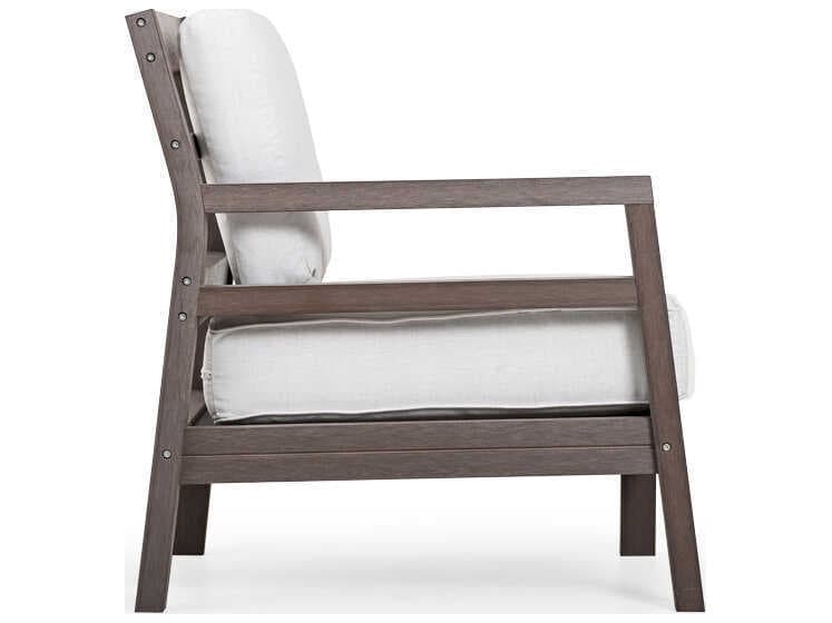 Watermark Living Miramar Faux Wood Left Arm Facing Outdoor Lounge Chair