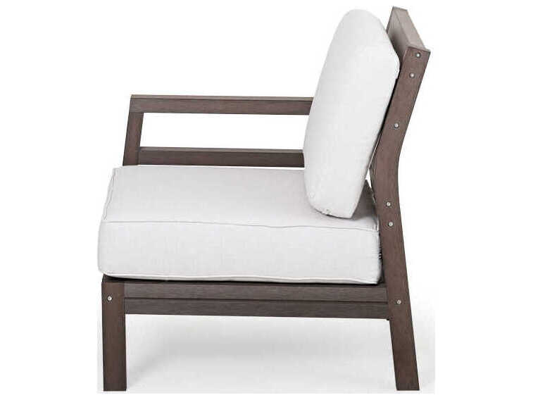 Watermark Living Miramar Faux Wood Left Arm Facing Outdoor Lounge Chair