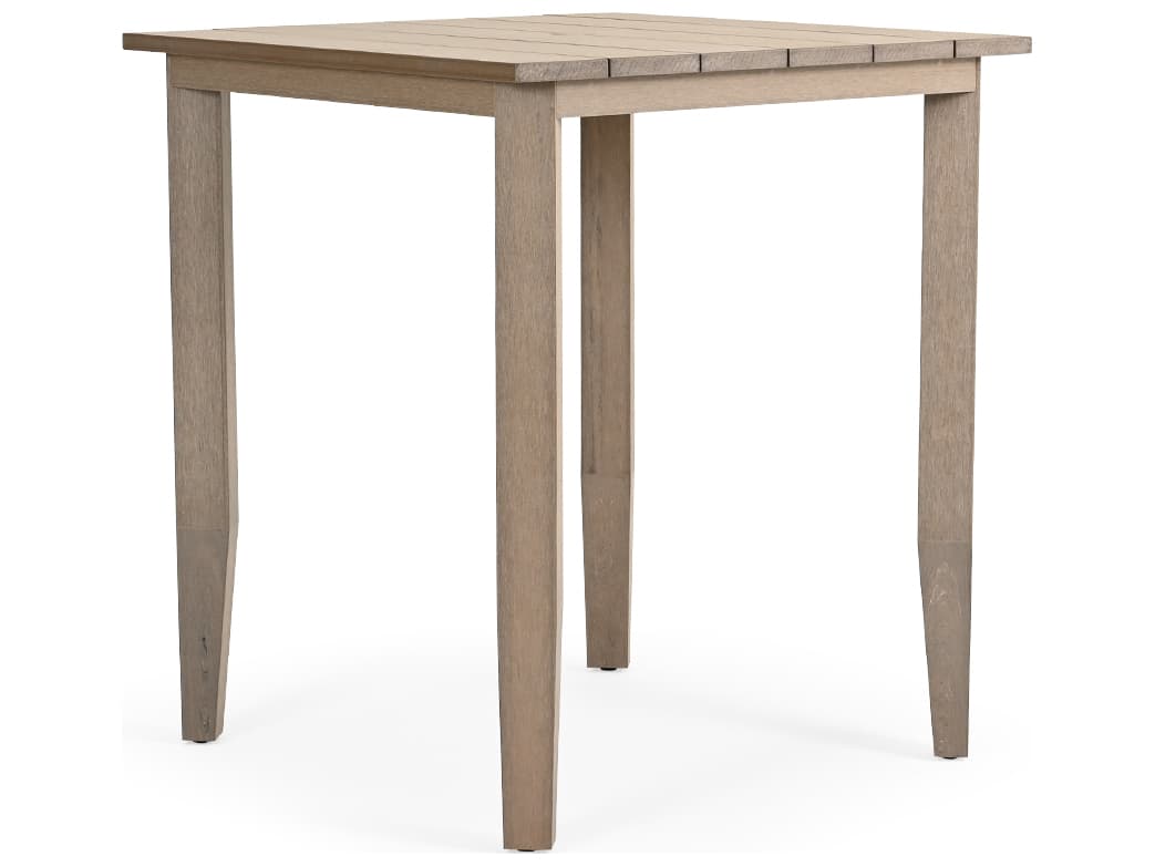 Watermark Living Miramar Teak Square Outdoor Bar Height Table