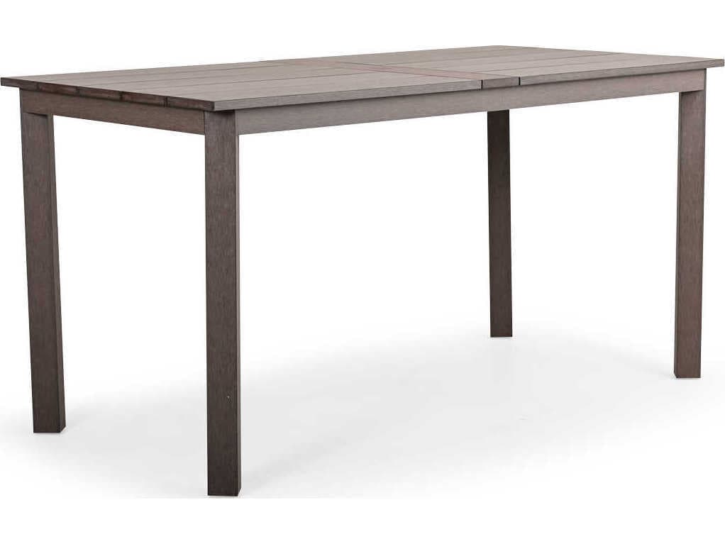 Watermark Living Miramar Faux Wood Rectangular Outdoor Patio Bar Height Table